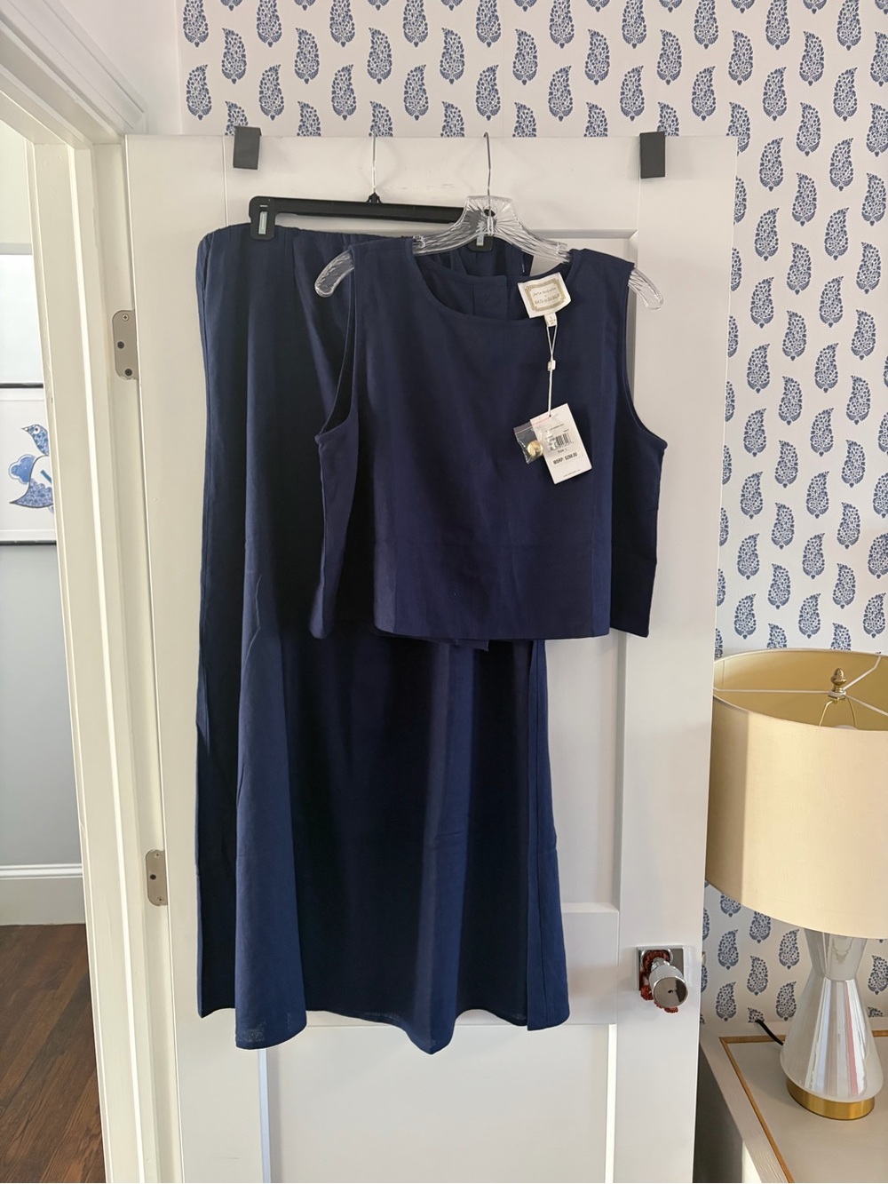Navy Two-Piece linen set (NEW with Tags) - Sail to Sable